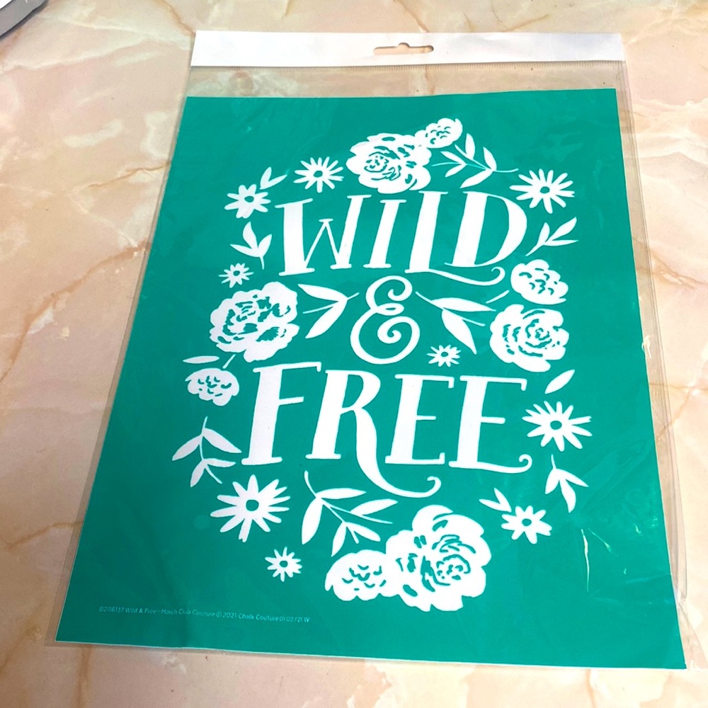 Retired Chalk Couture Wild and Free Club Couture Transfer!